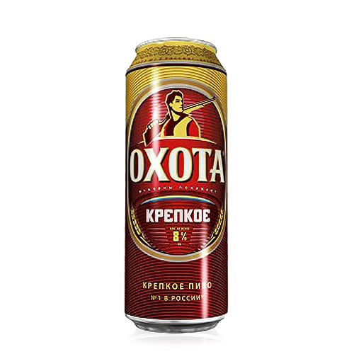 Пиво ОХОТА КРЕПКОЕ 8.1 % 0,45 L